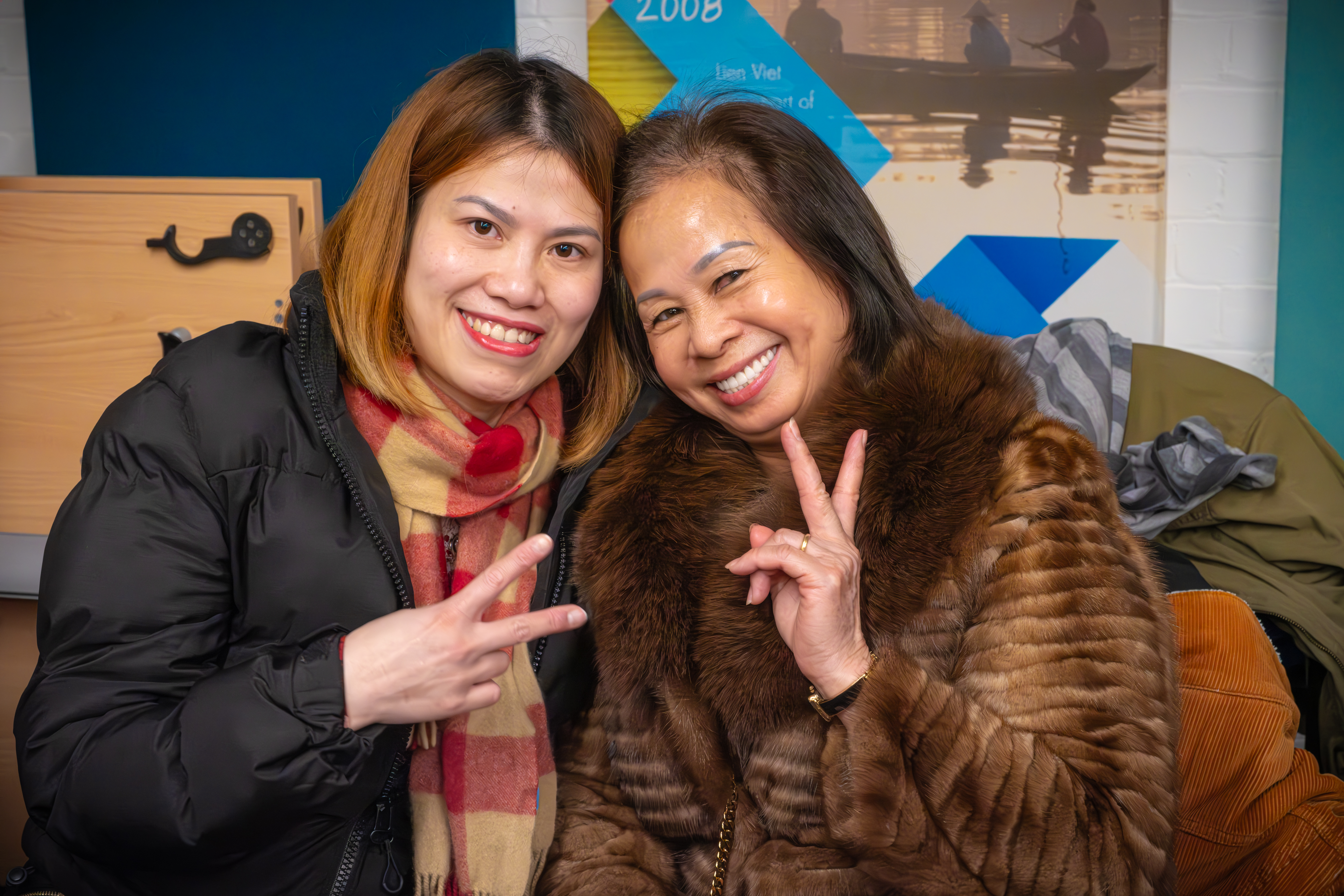 ISHA staff knocking on a residents door to catch up with them.